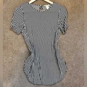 H&M Monochrome Striped Blouse